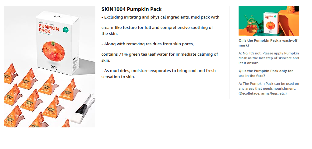 SKIN1004 PUMPKIN Éjszakai Maszk Szett